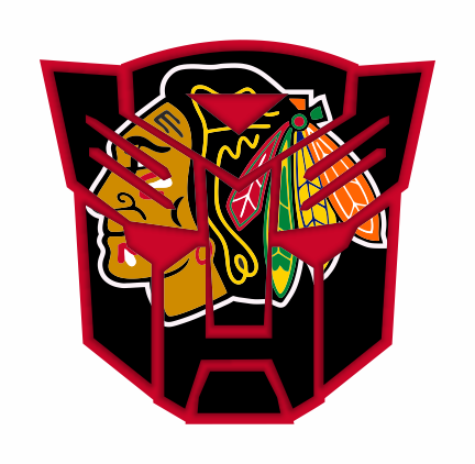 Autobots Chicago Blackhawks logo iron on paper